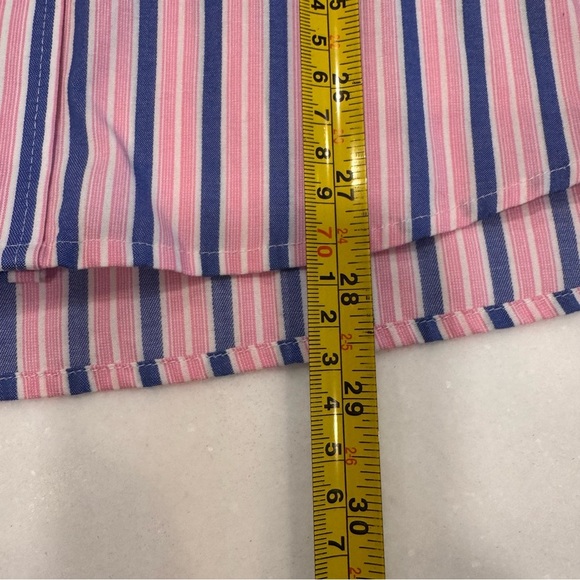 Lacoste Striped Shirt Men's Large Pink & Blue Stripes Pocket Logo Cotton - Picture 9 of 10